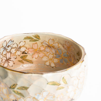 抹茶碗　色絵"桜之図"　俊山窯 KOTOPOTTER