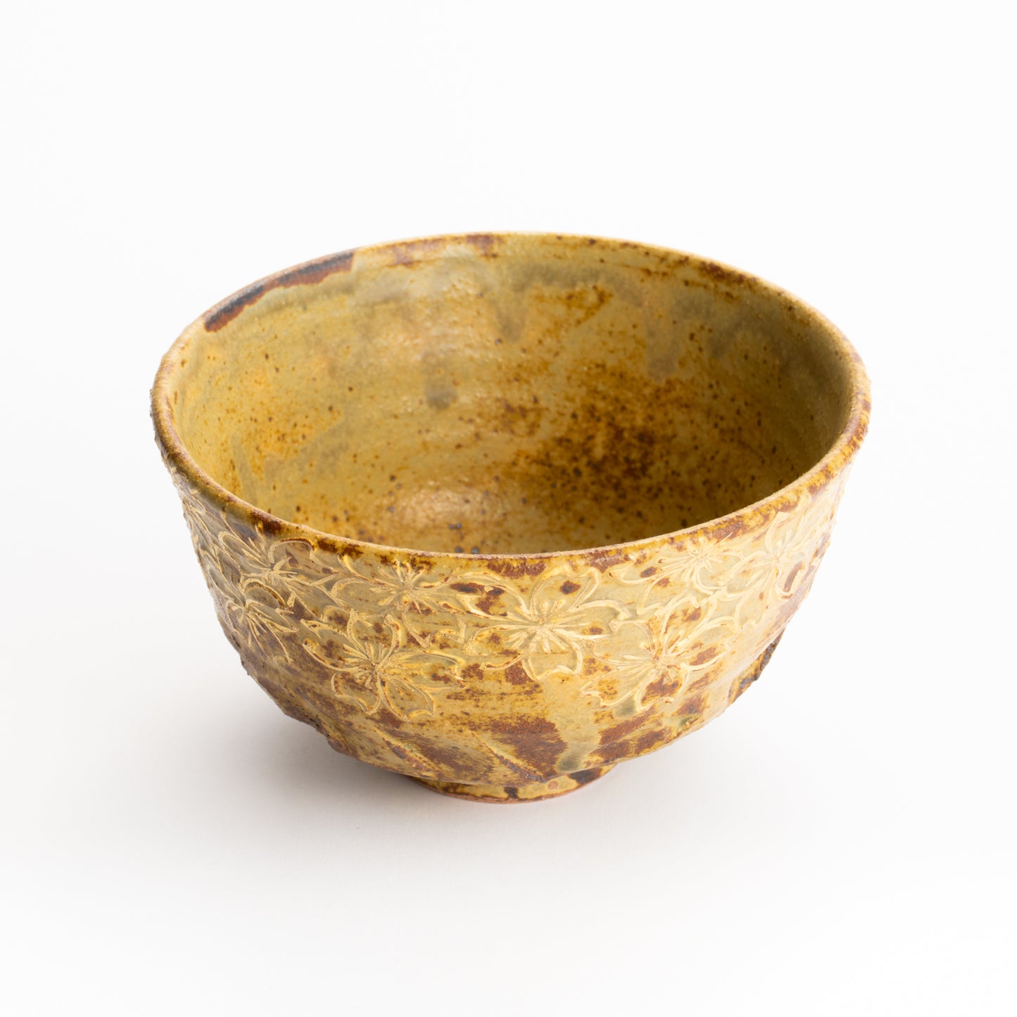 抹茶碗　イラボ金彩"桜図"　俊山窯 KOTOPOTTER