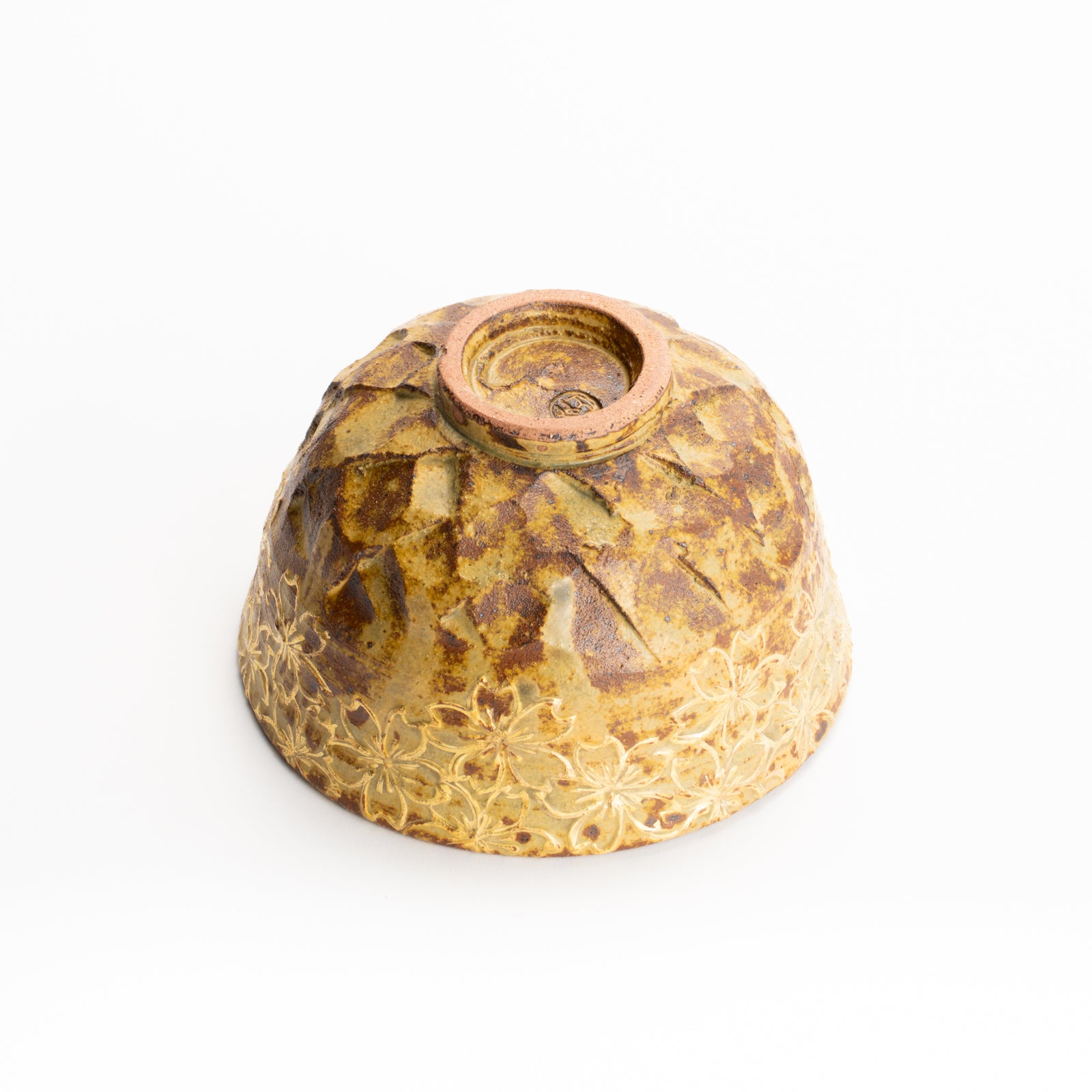 抹茶碗　イラボ金彩"桜図"　俊山窯 KOTOPOTTER