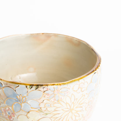 抹茶碗　色絵金彩 花詰　俊山窯 KOTOPOTTER
