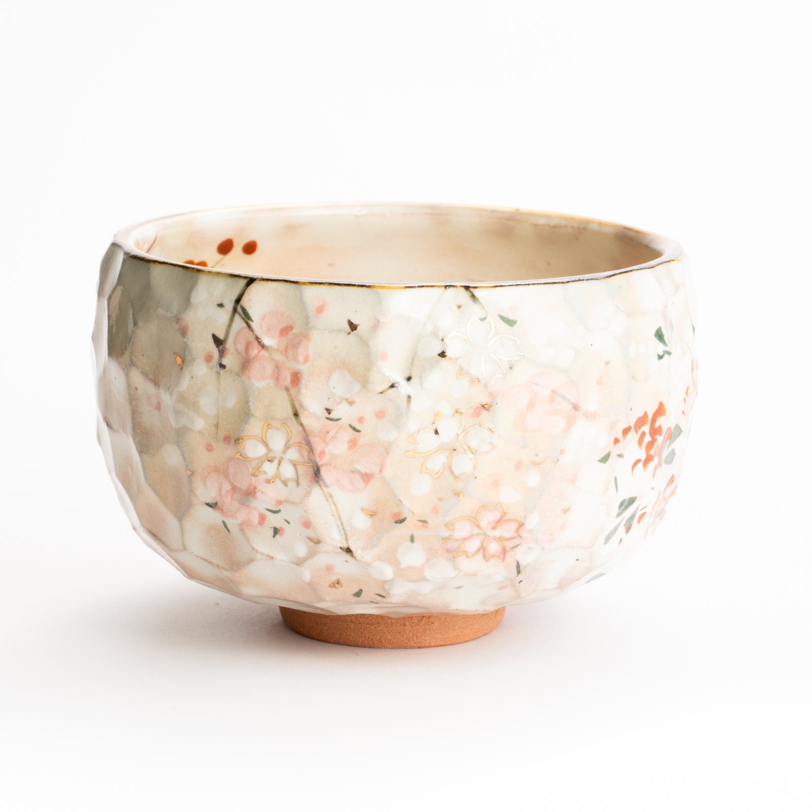 抹茶碗　色絵"四季草花"　俊山窯 KOTOPOTTER
