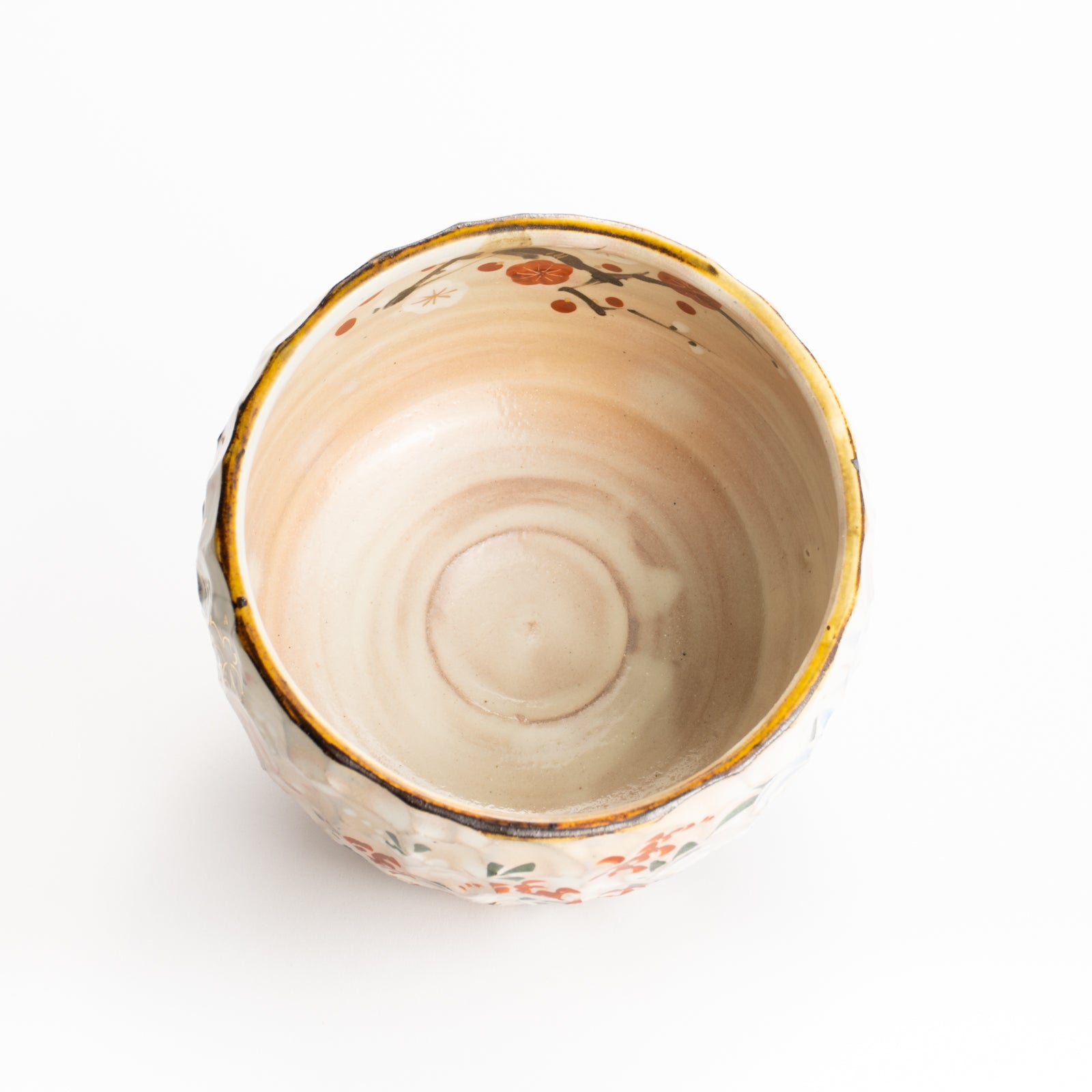 抹茶碗　色絵"四季草花"　俊山窯 KOTOPOTTER