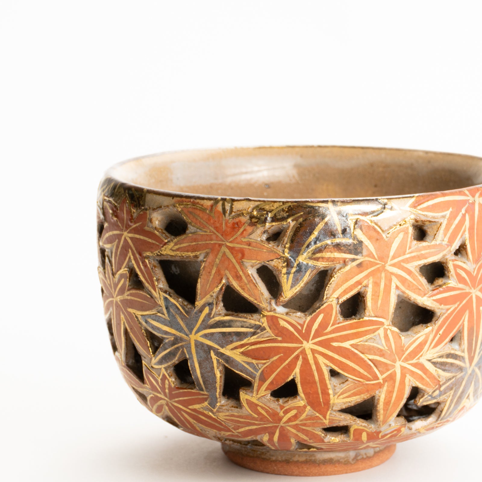抹茶碗　透かし"錦秋"　俊山窯 KOTOPOTTER