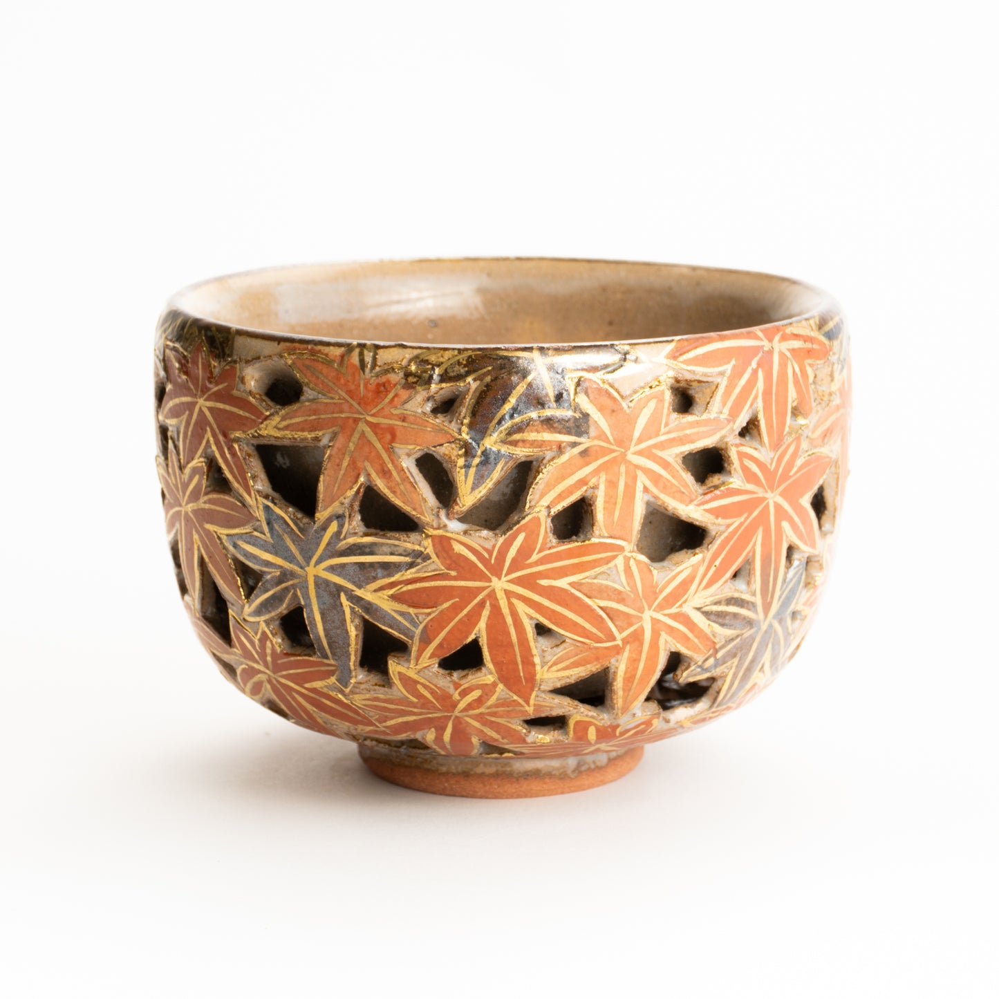 抹茶碗　透かし"錦秋"　俊山窯 KOTOPOTTER