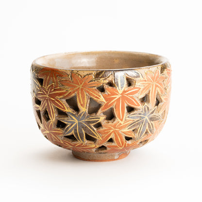 抹茶碗　透かし"錦秋"　俊山窯 KOTOPOTTER