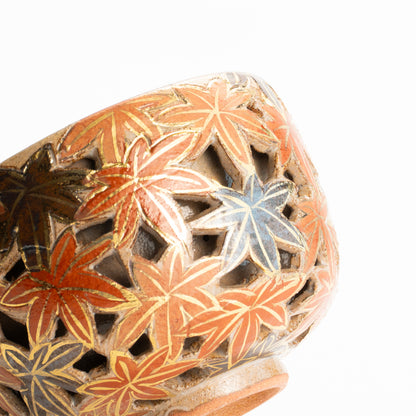 抹茶碗　透かし彫"錦秋"　俊山窯 KOTOPOTTER