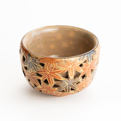 抹茶碗　透かし"錦秋"　俊山窯 KOTOPOTTER