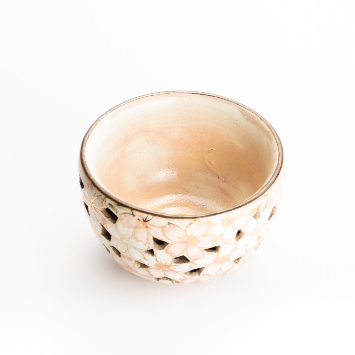 抹茶碗　透かし彫"桜図"　俊山窯 KOTOPOTTER
