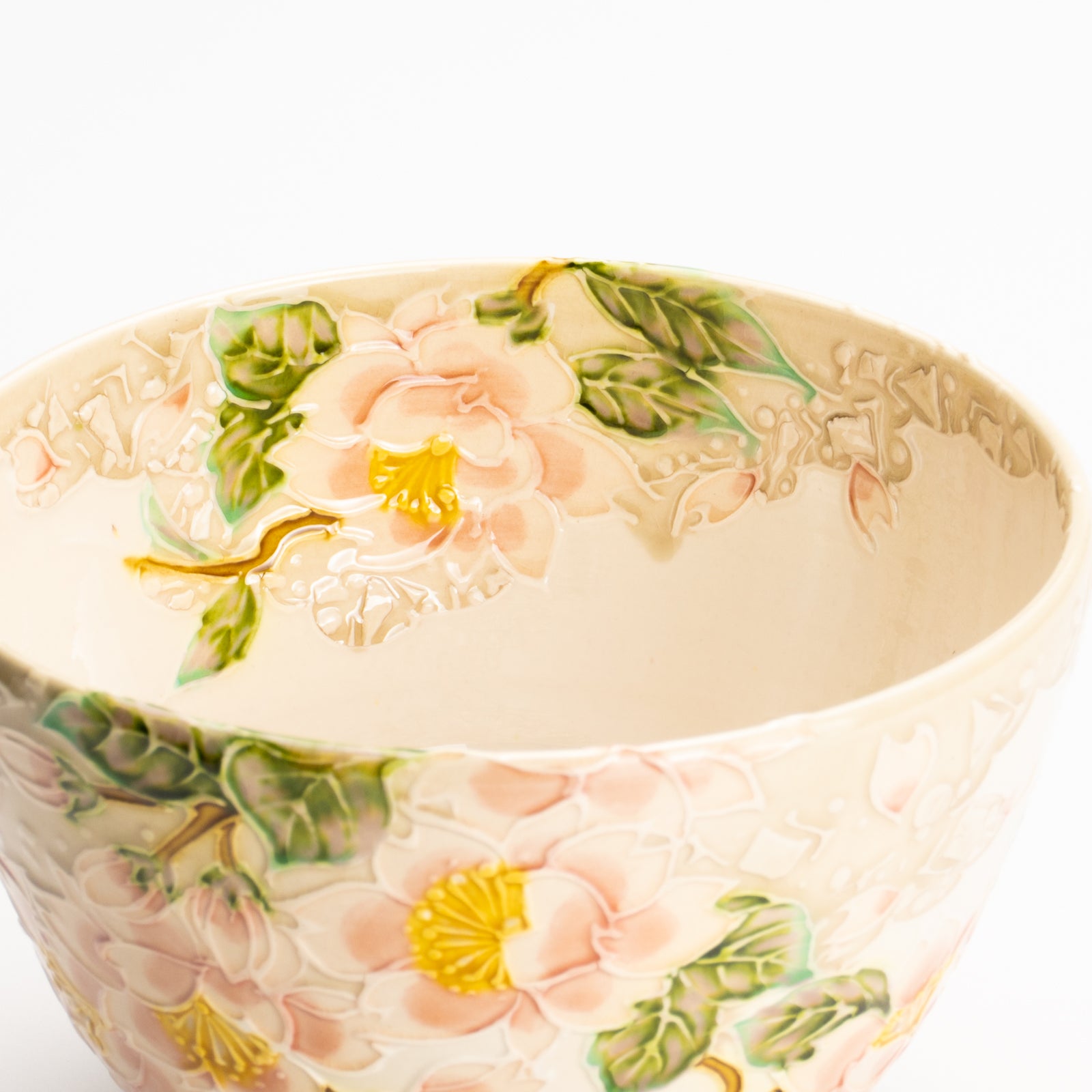 抹茶碗　白鳳交趾"桜に雲"　一如 KOTOPOTTER
