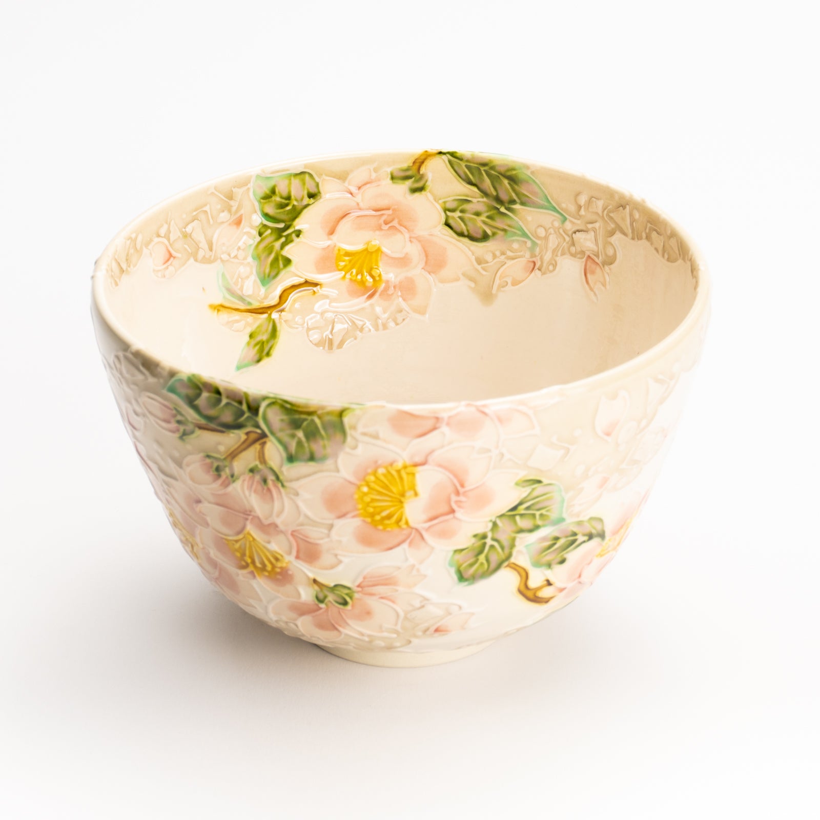 抹茶碗　白鳳交趾"桜に雲"　一如 KOTOPOTTER
