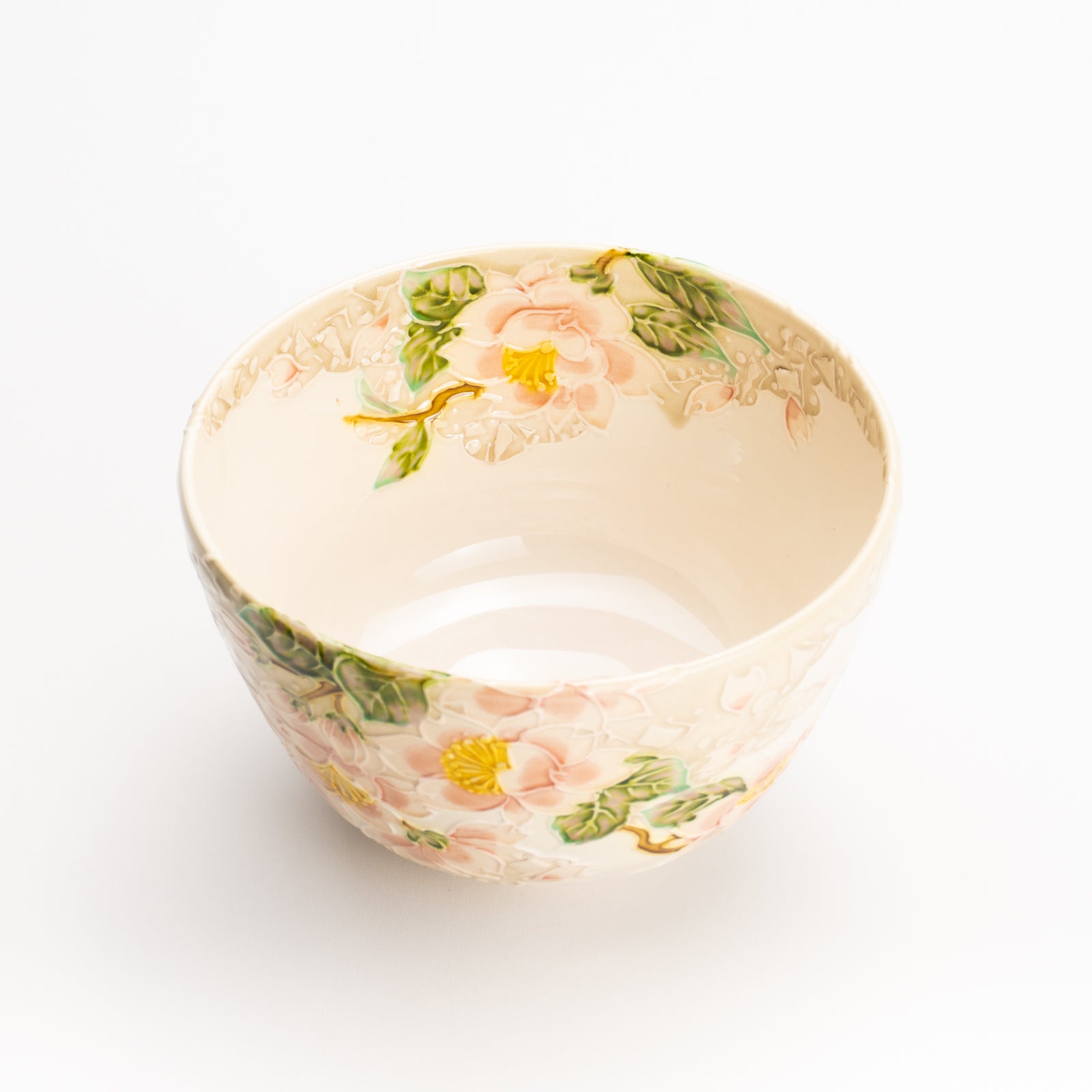 抹茶碗　白鳳交趾"桜に雲"　一如 KOTOPOTTER