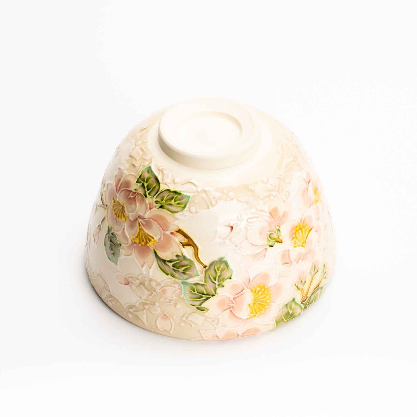 抹茶碗　白鳳交趾"桜に雲"　一如 KOTOPOTTER
