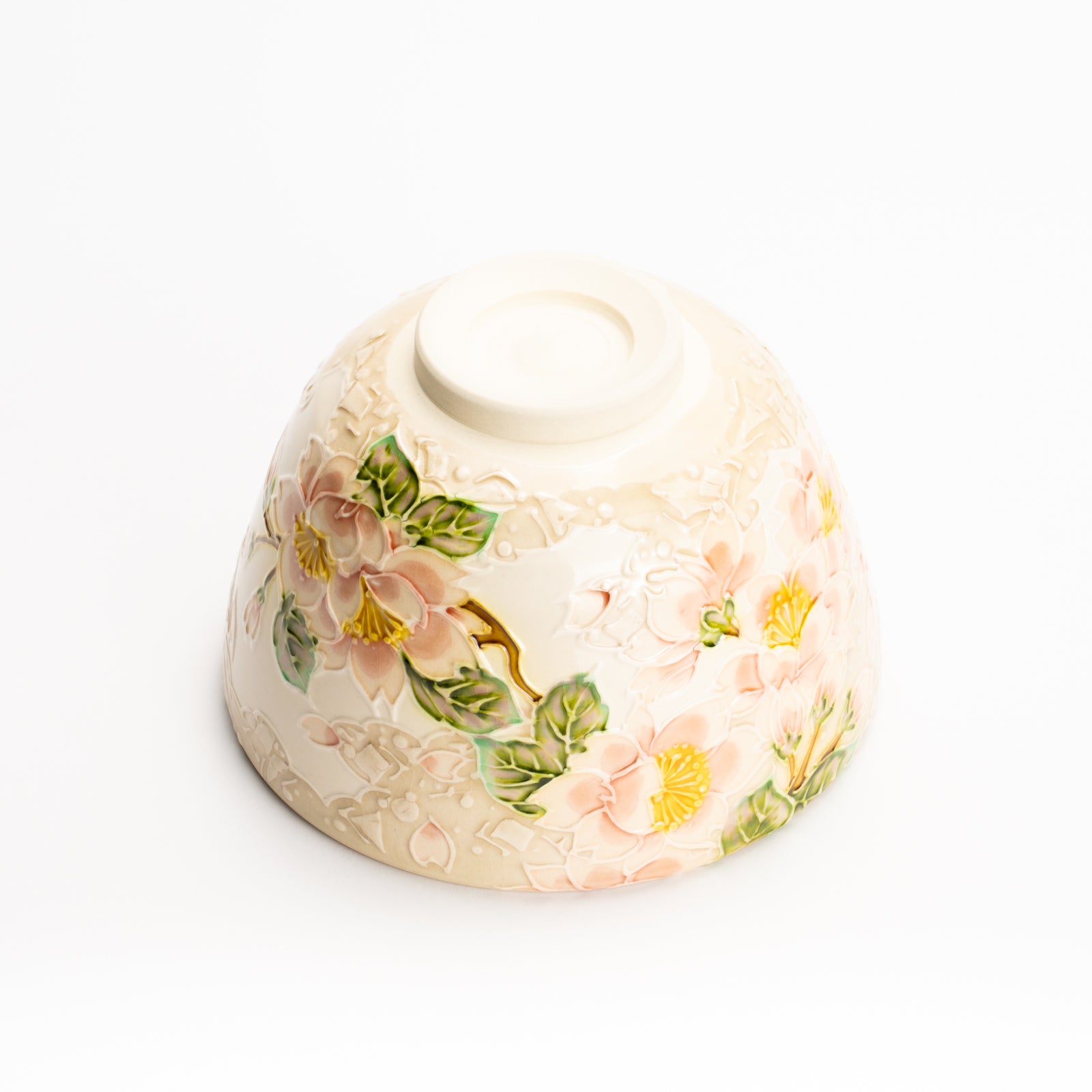 抹茶碗　白鳳交趾"桜に雲"　一如 KOTOPOTTER