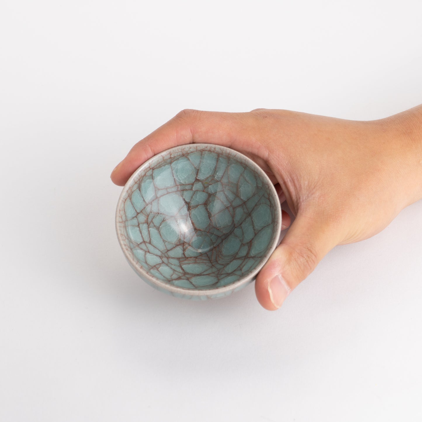 ぐい呑　青瓷 3B　和泉良法 - Handcrafted Japanese pottery from Kyoto - Kyo ware / Kiyomizu ware.