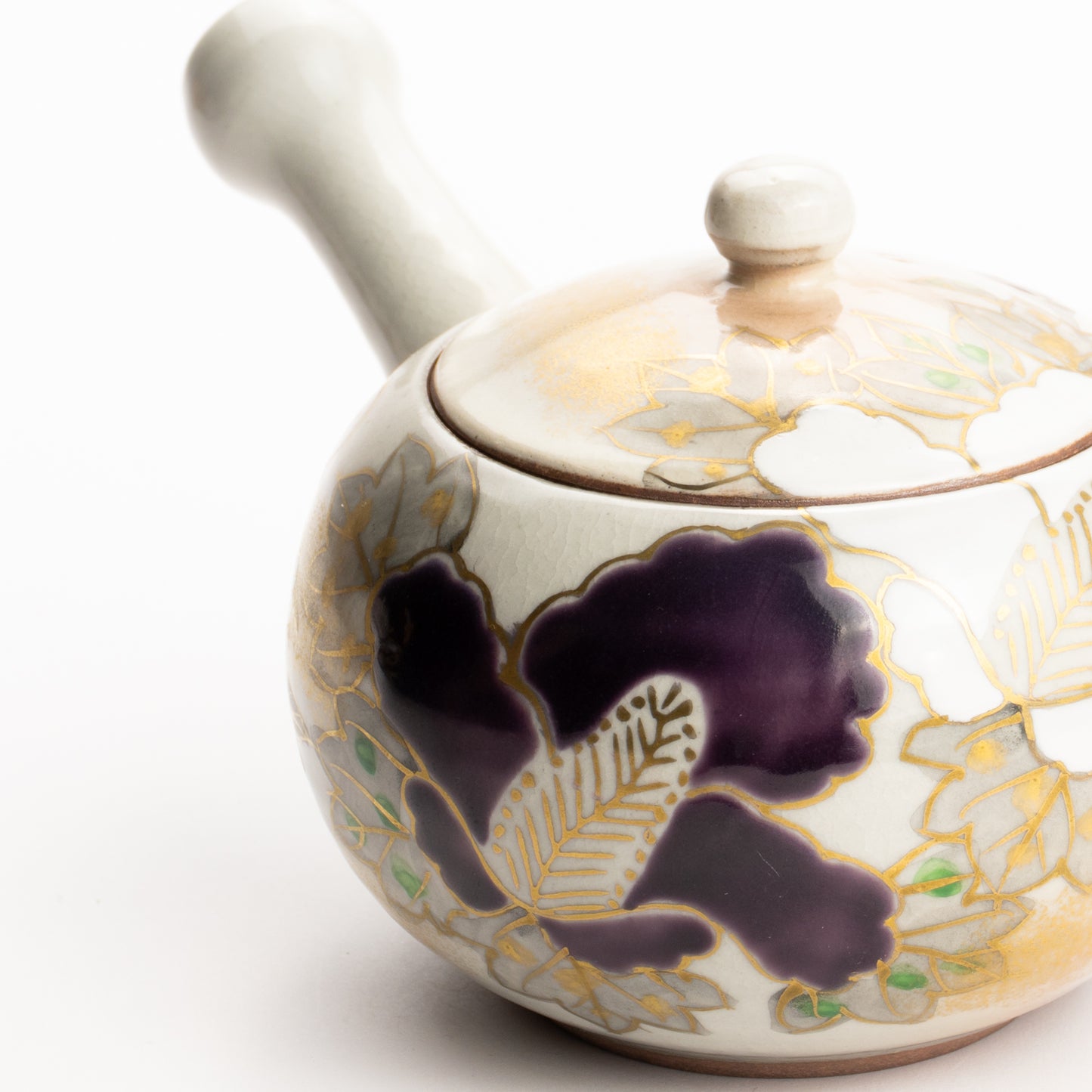 【清水焼】急須　紫白芙蓉　忠敏窯 KOTOPOTTER