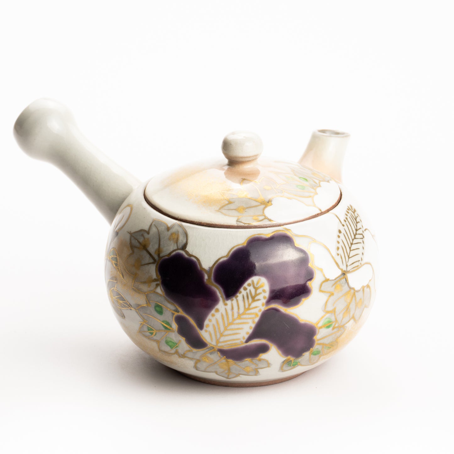 【清水焼】急須　紫白芙蓉　忠敏窯 KOTOPOTTER