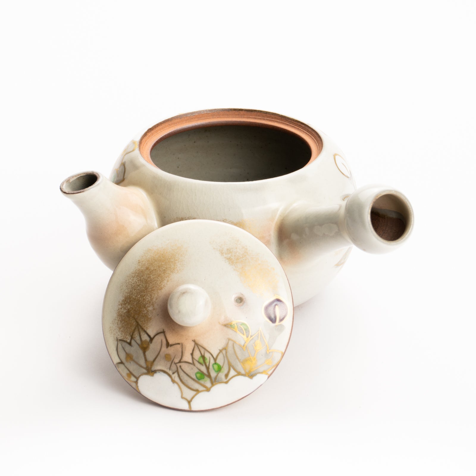 【清水焼】急須　紫白芙蓉　忠敏窯 KOTOPOTTER