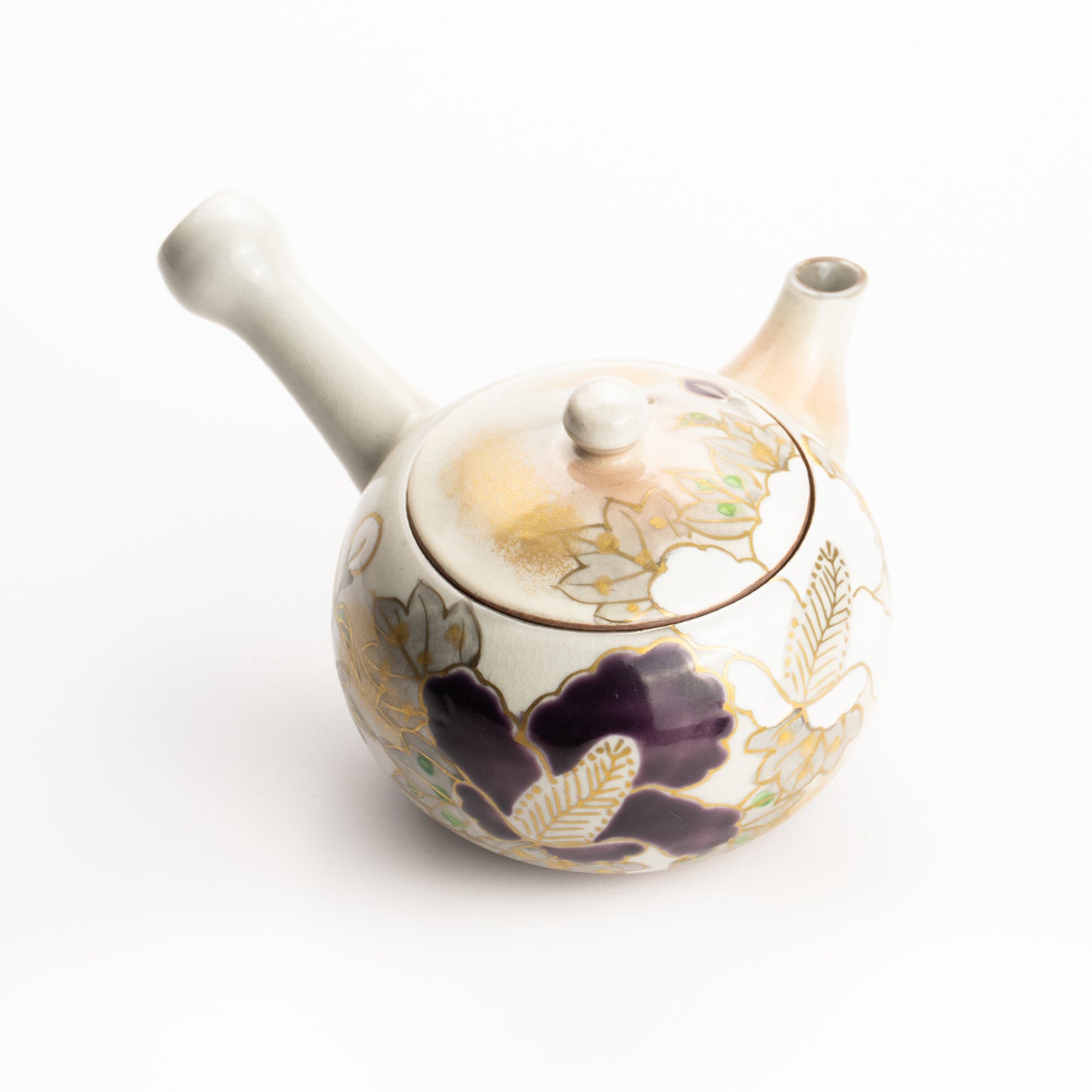【清水焼】急須　紫白芙蓉　忠敏窯 KOTOPOTTER