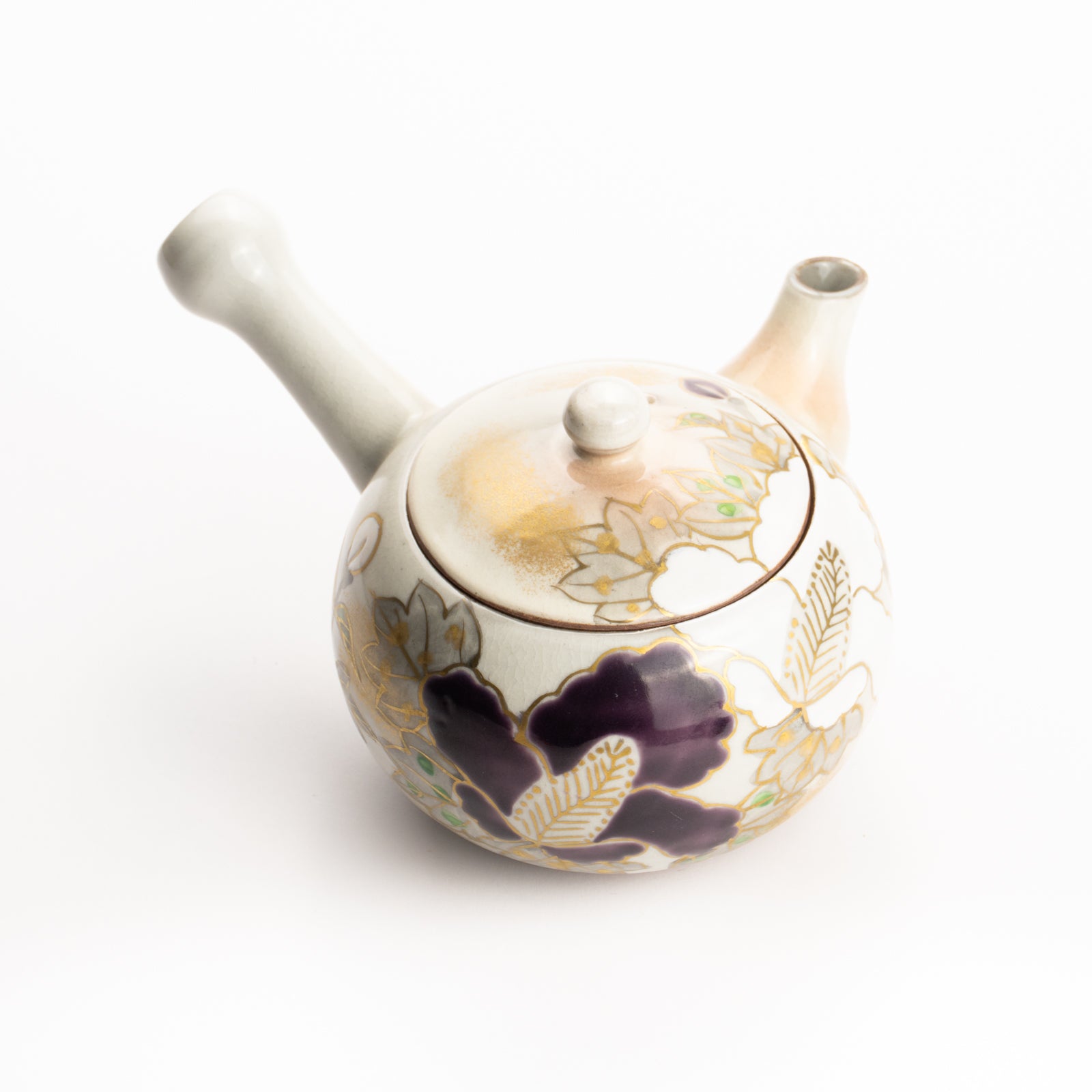 【清水焼】急須　紫白芙蓉　忠敏窯 KOTOPOTTER