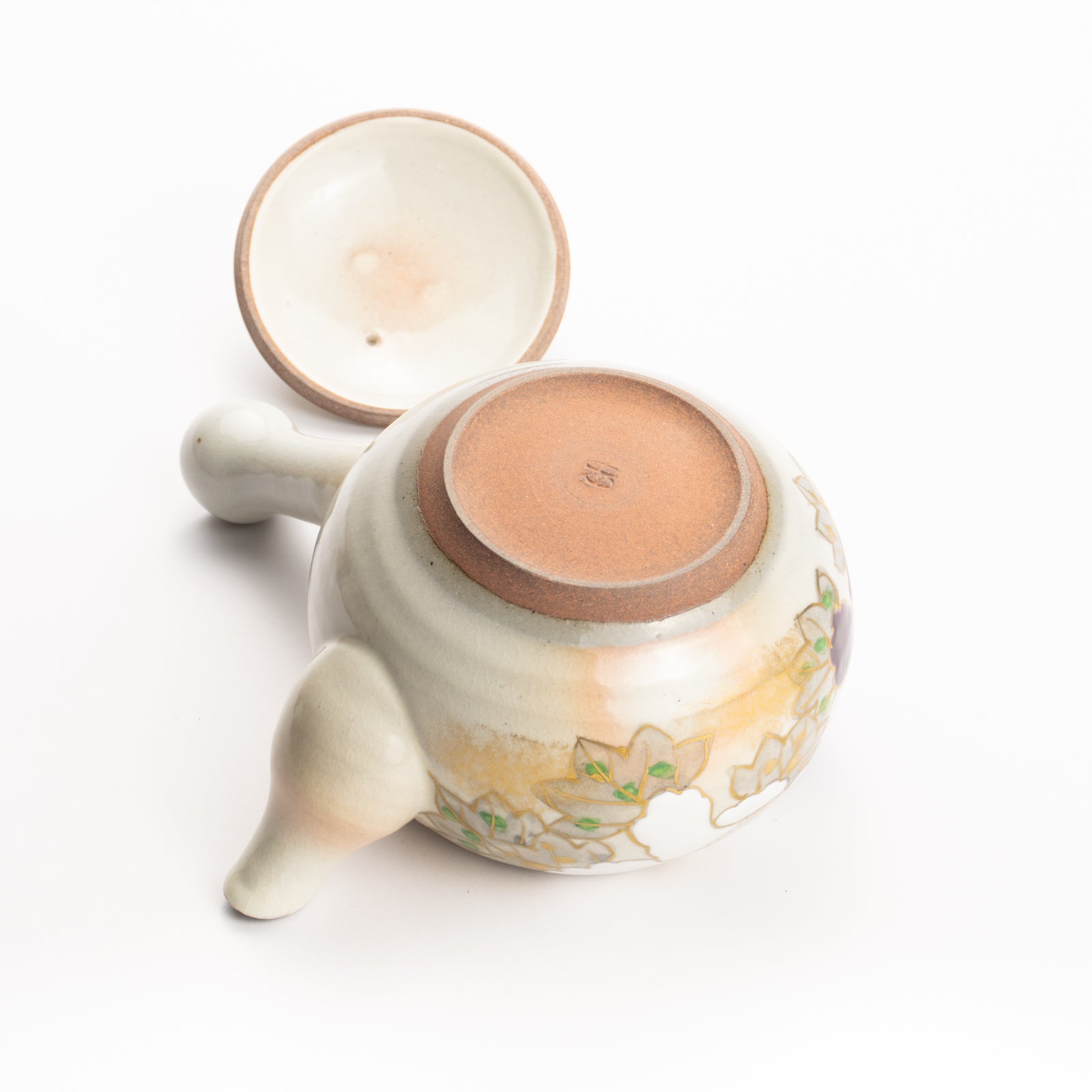 【清水焼】急須　紫白芙蓉　忠敏窯 KOTOPOTTER