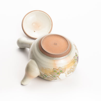 【清水焼】急須　紫白芙蓉　忠敏窯 KOTOPOTTER