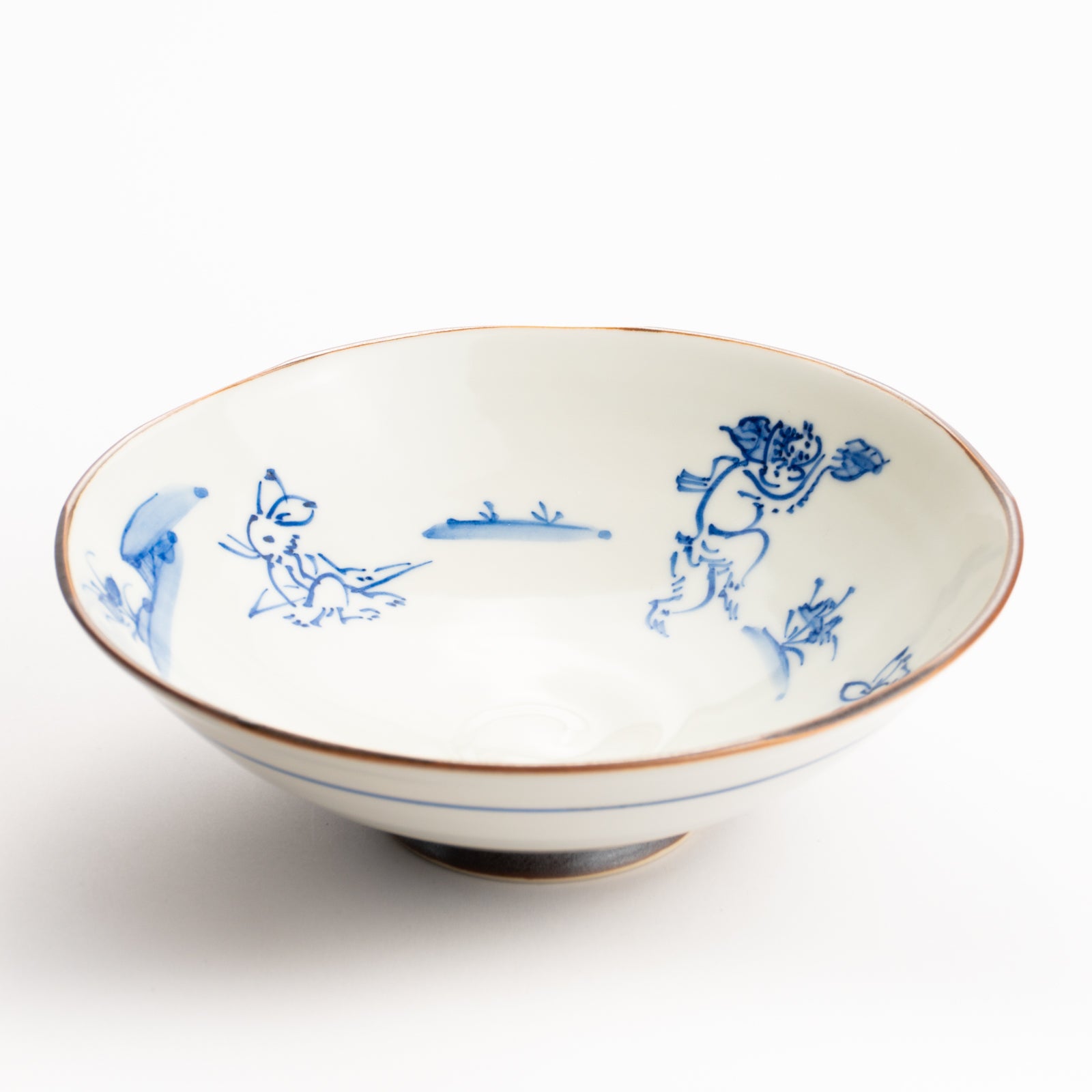 【清水焼】平鉢　鳥獣戯画　岩華窯 KOTOPOTTER