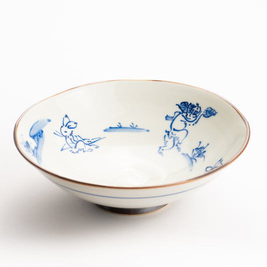 【清水焼】平鉢　鳥獣戯画　岩華窯 KOTOPOTTER