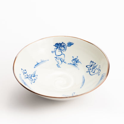 【清水焼】平鉢　鳥獣戯画　岩華窯 KOTOPOTTER