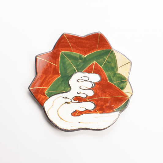 【清水焼】銘々皿　乾山写竜田川 B　俊山窯 KOTOPOTTER