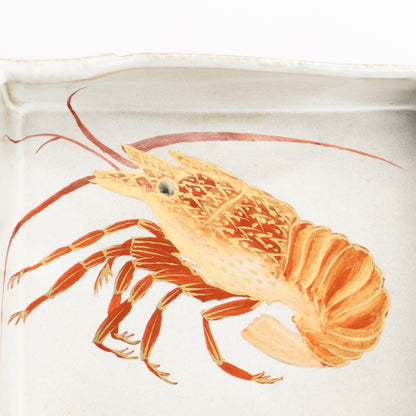【清水焼】箱皿　色絵金彩"伊勢海老"　伊藤典哲 KOTOPOTTER