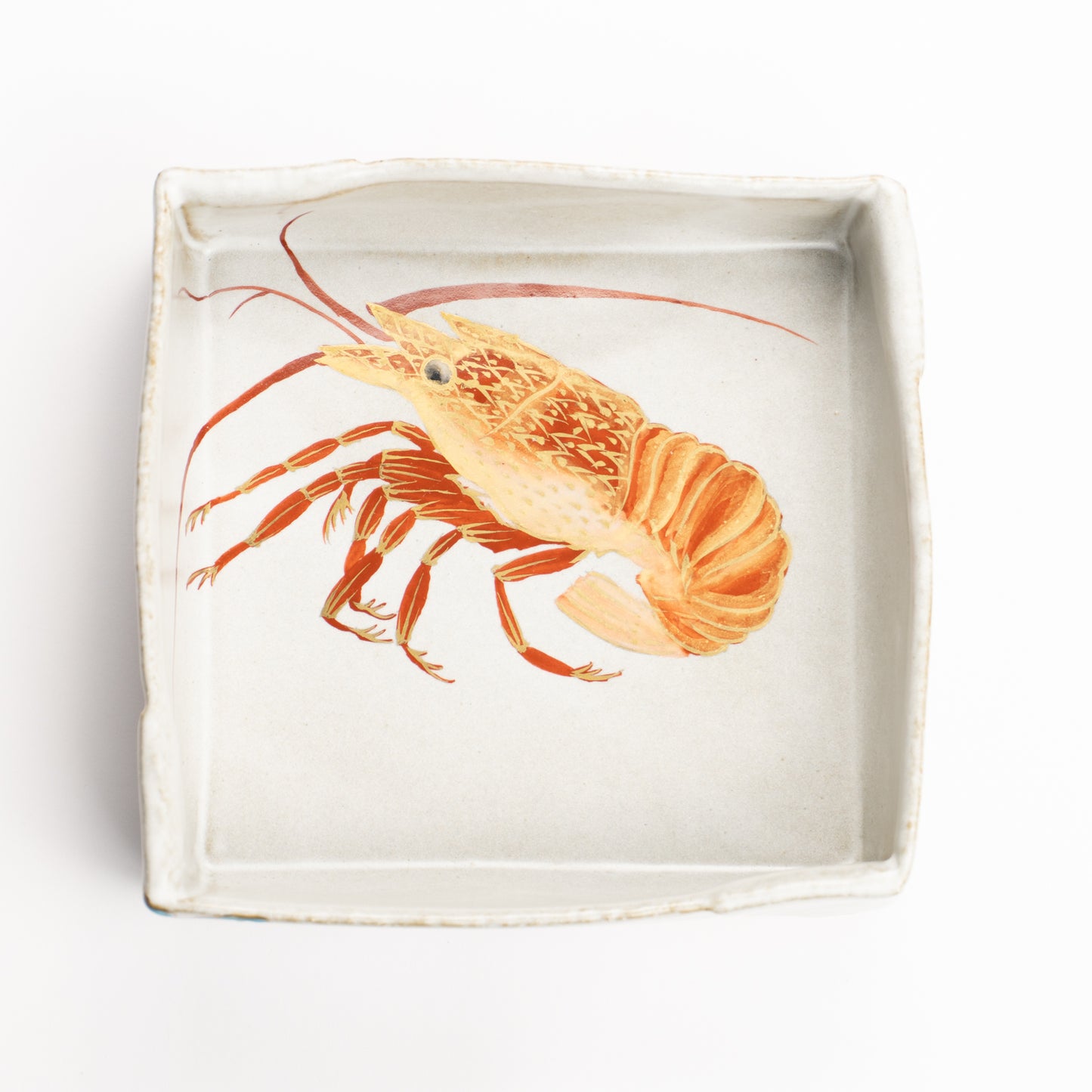 【清水焼】箱皿　色絵金彩"伊勢海老"　伊藤典哲 KOTOPOTTER