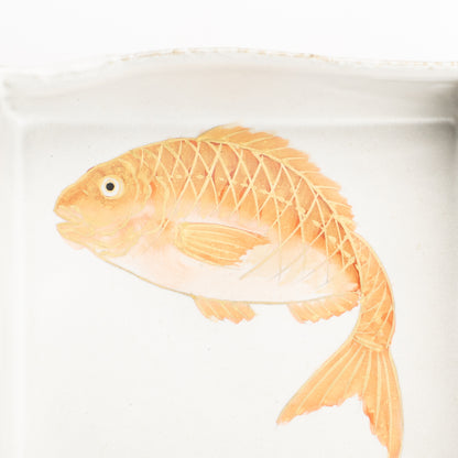 【清水焼】箱皿　色絵金彩"鯛"　伊藤典哲 KOTOPOTTER