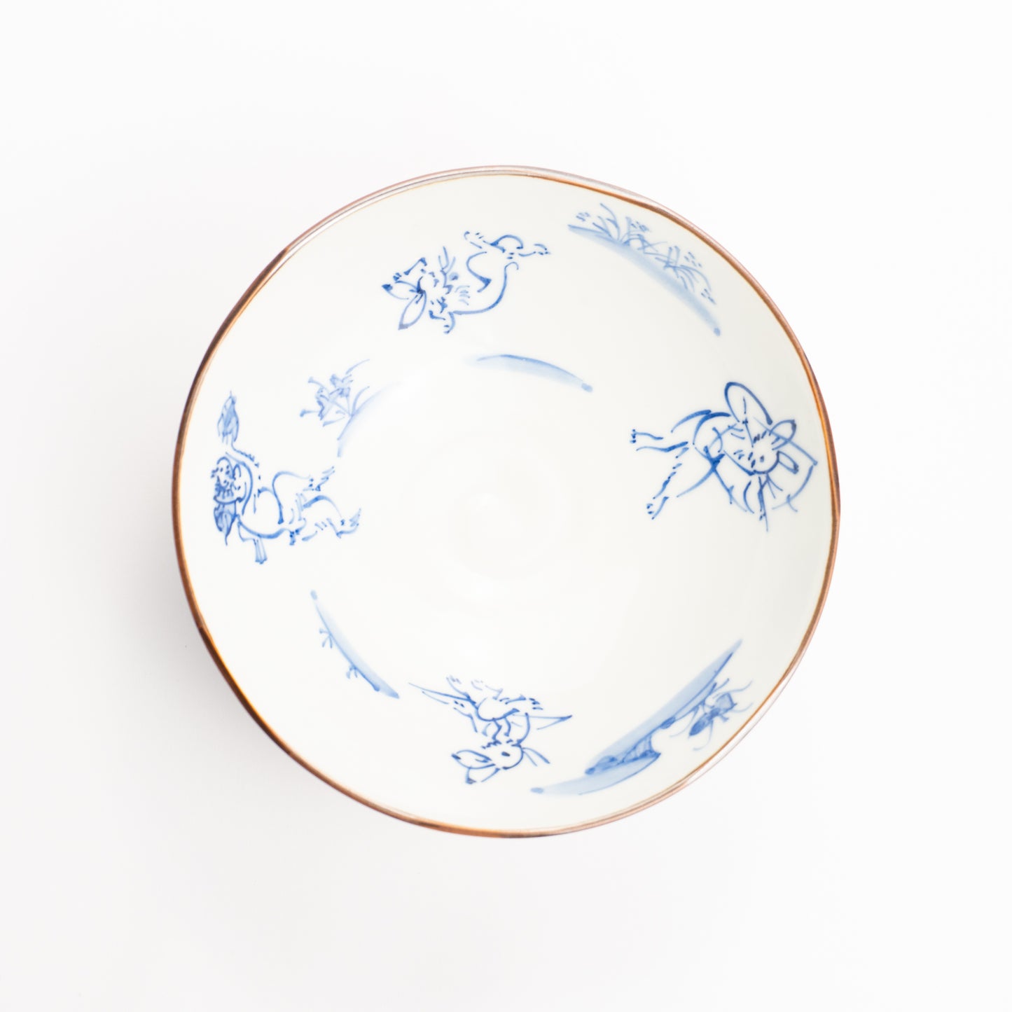 【清水焼】平鉢　鳥獣戯画　岩華窯 KOTOPOTTER