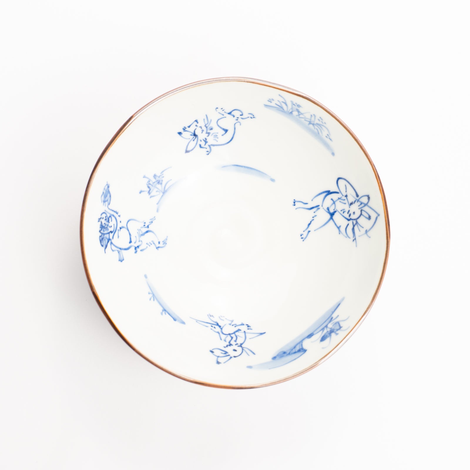 【清水焼】平鉢　鳥獣戯画　岩華窯 KOTOPOTTER