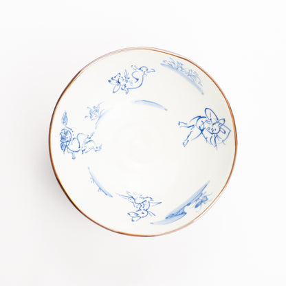 【清水焼】平鉢　鳥獣戯画　岩華窯 KOTOPOTTER