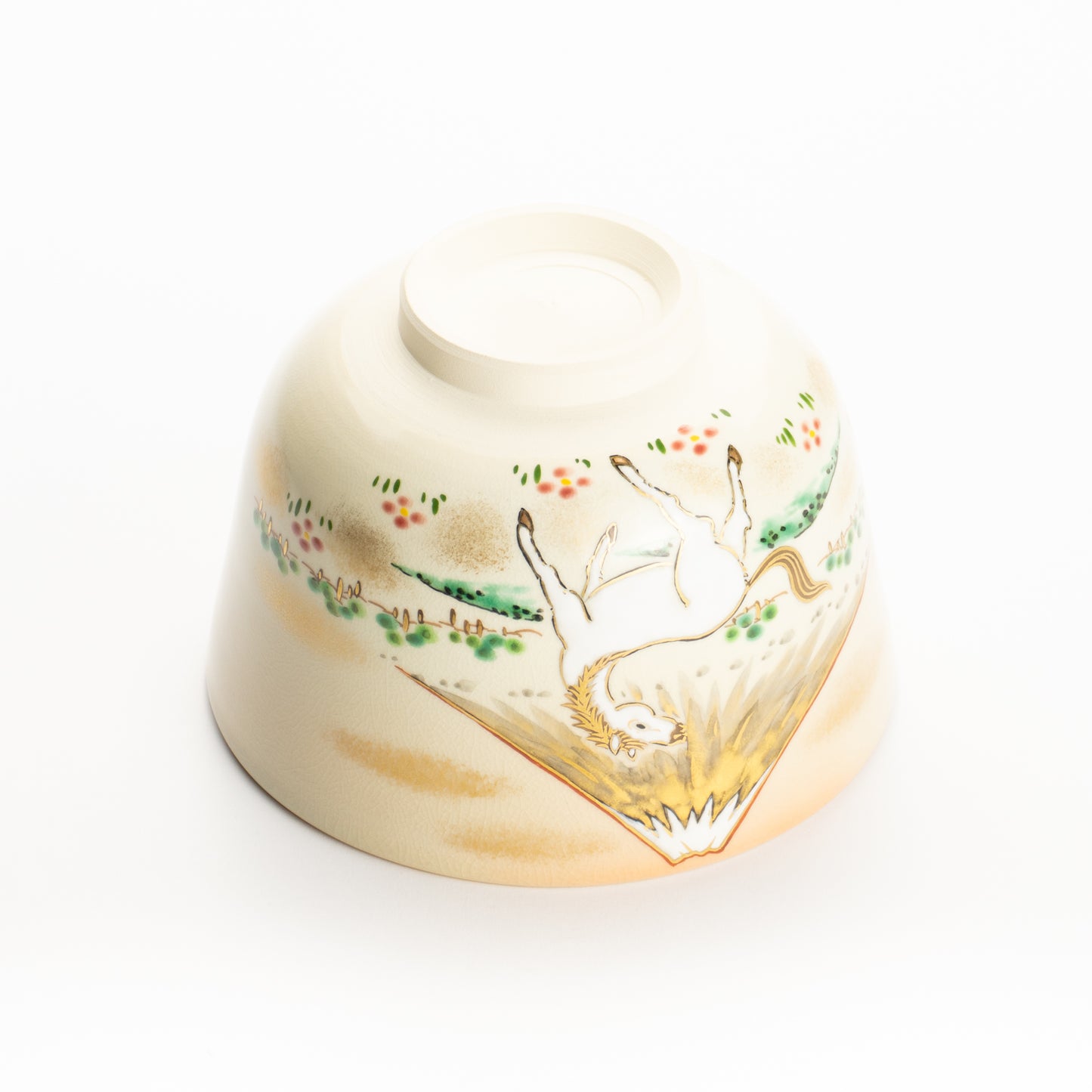 抹茶碗　旭に駿馬と富士　陶楽 KOTOPOTTER