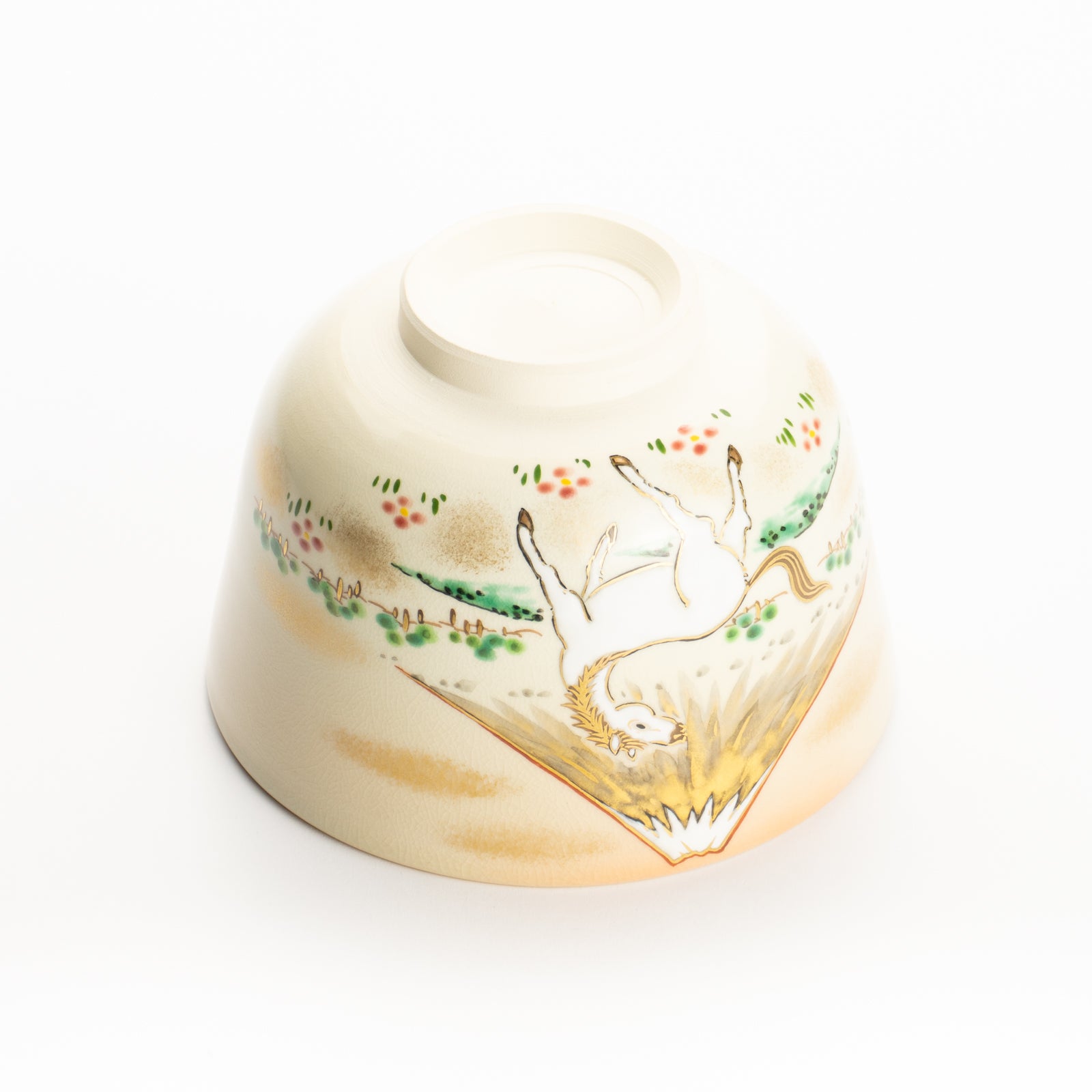 抹茶碗　旭に駿馬と富士　陶楽 KOTOPOTTER