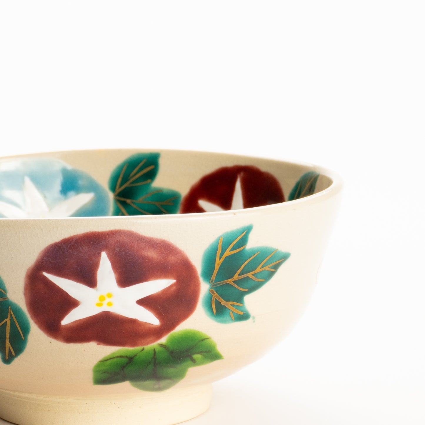抹茶碗(合)　色絵朝顔　花光山窯 KOTOPOTTER