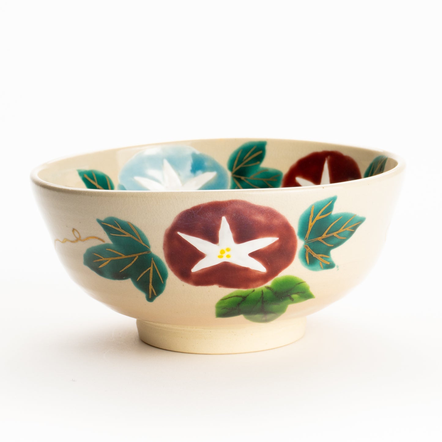 抹茶碗(合)　色絵朝顔　花光山窯 KOTOPOTTER