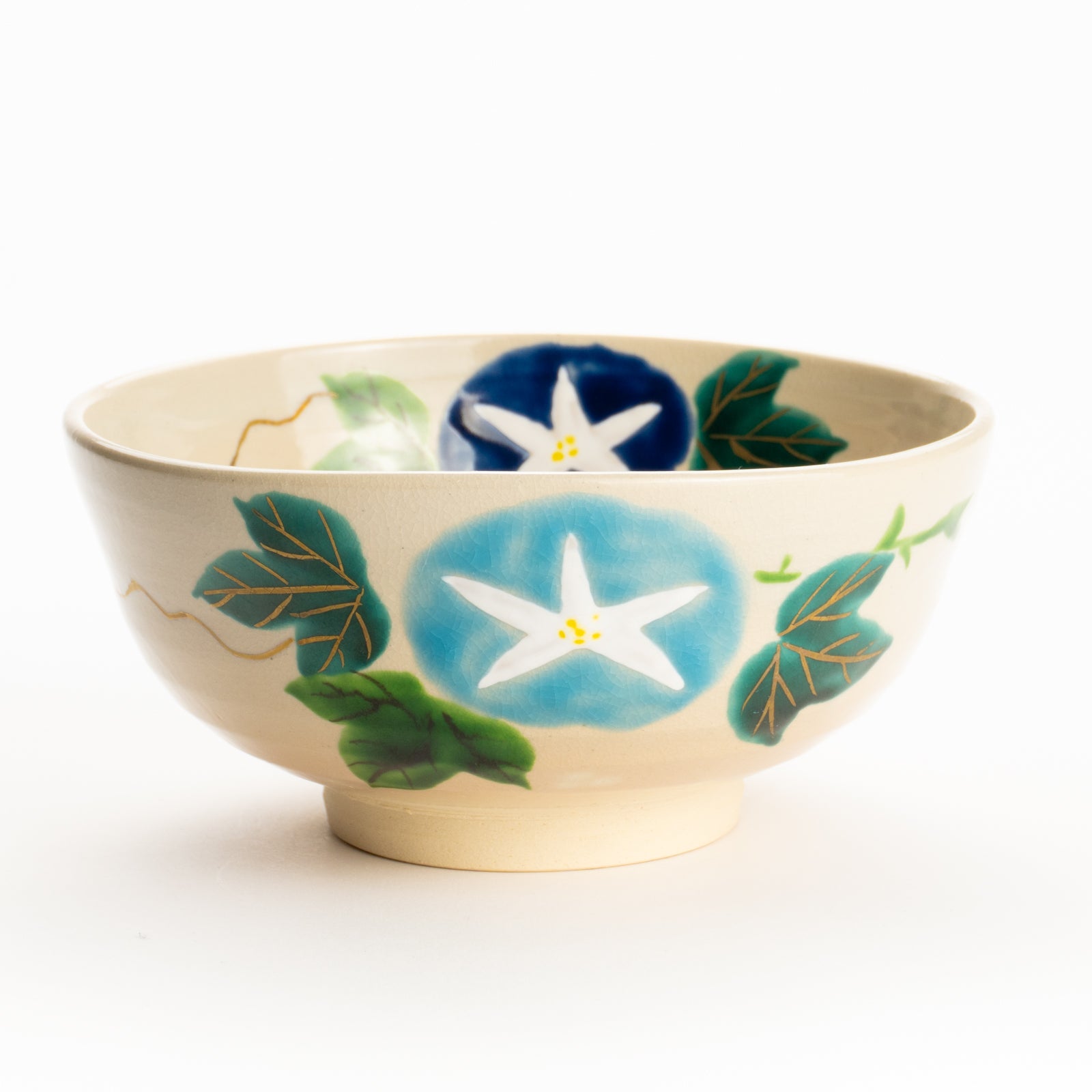 抹茶碗(合)　色絵朝顔　花光山窯 KOTOPOTTER