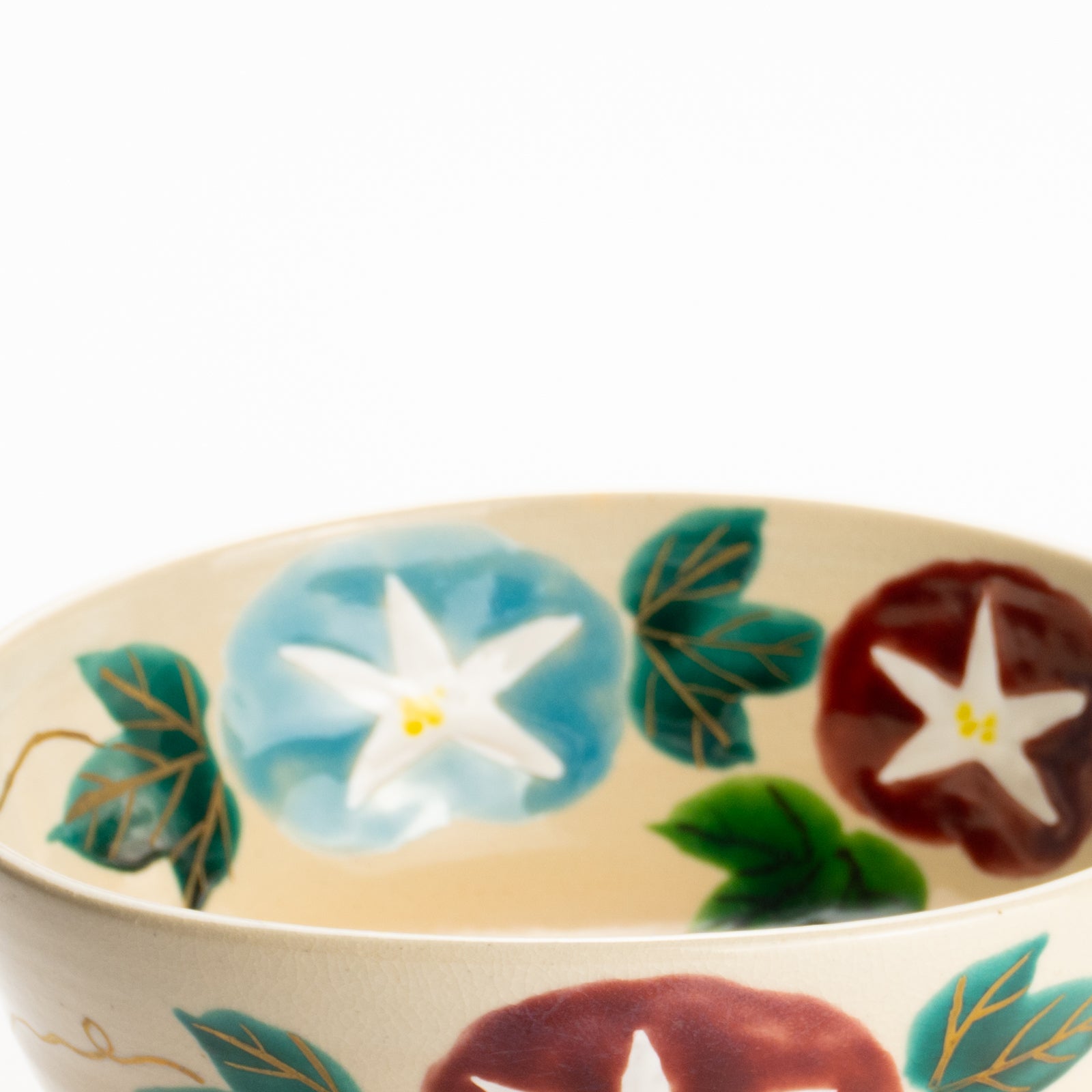 抹茶碗(合)　色絵朝顔　花光山窯 KOTOPOTTER