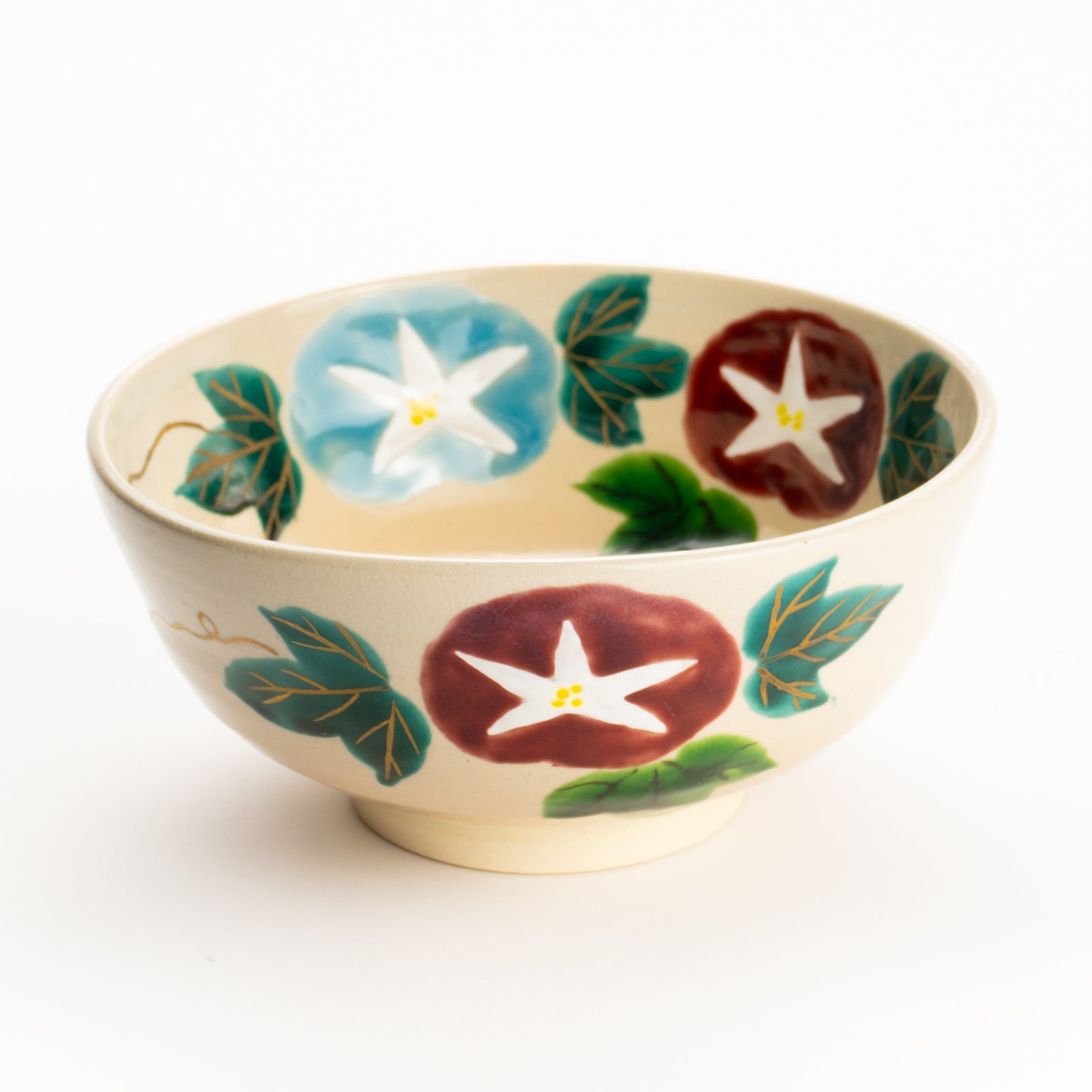 抹茶碗(合)　色絵朝顔　花光山窯 KOTOPOTTER