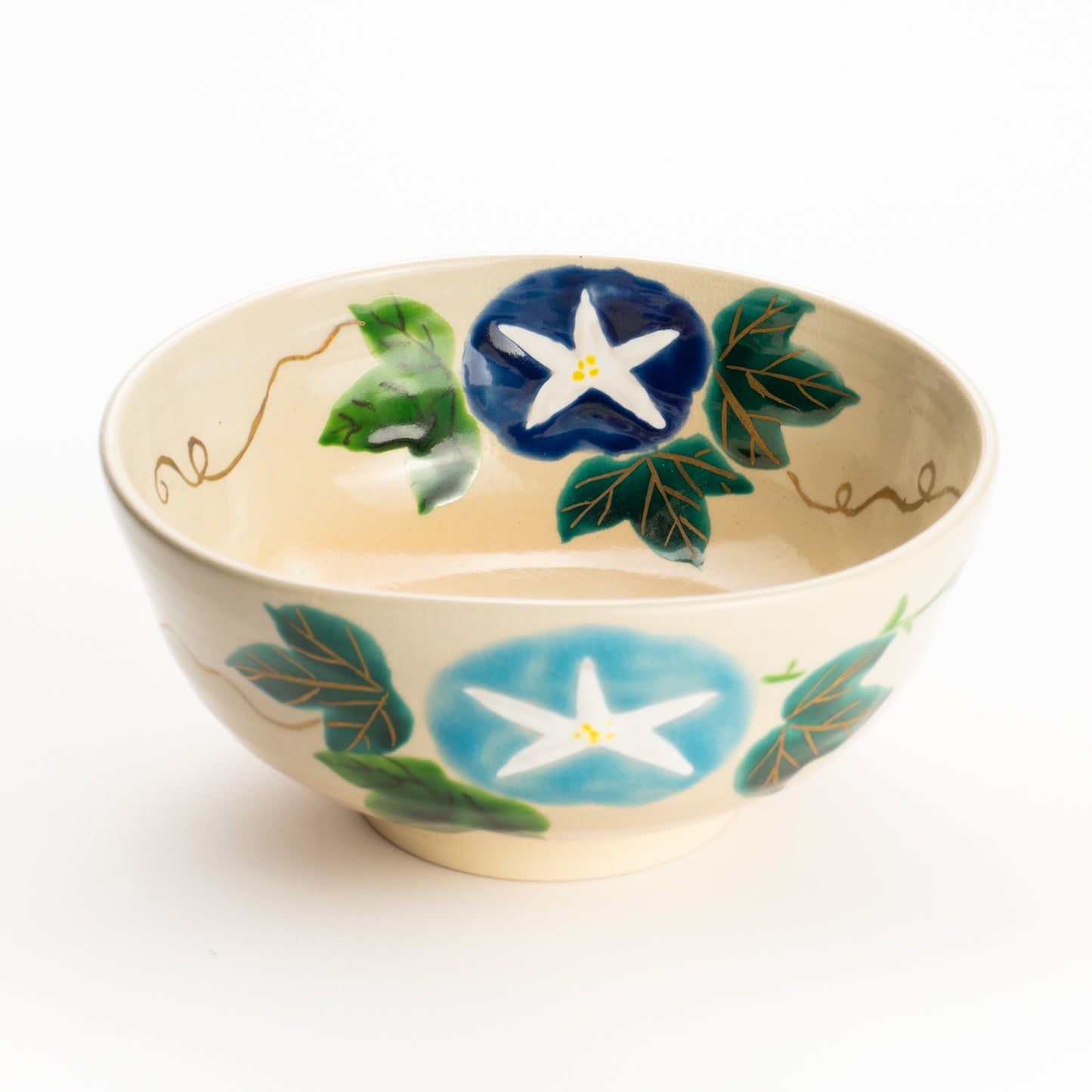 抹茶碗(合)　色絵朝顔　花光山窯 KOTOPOTTER