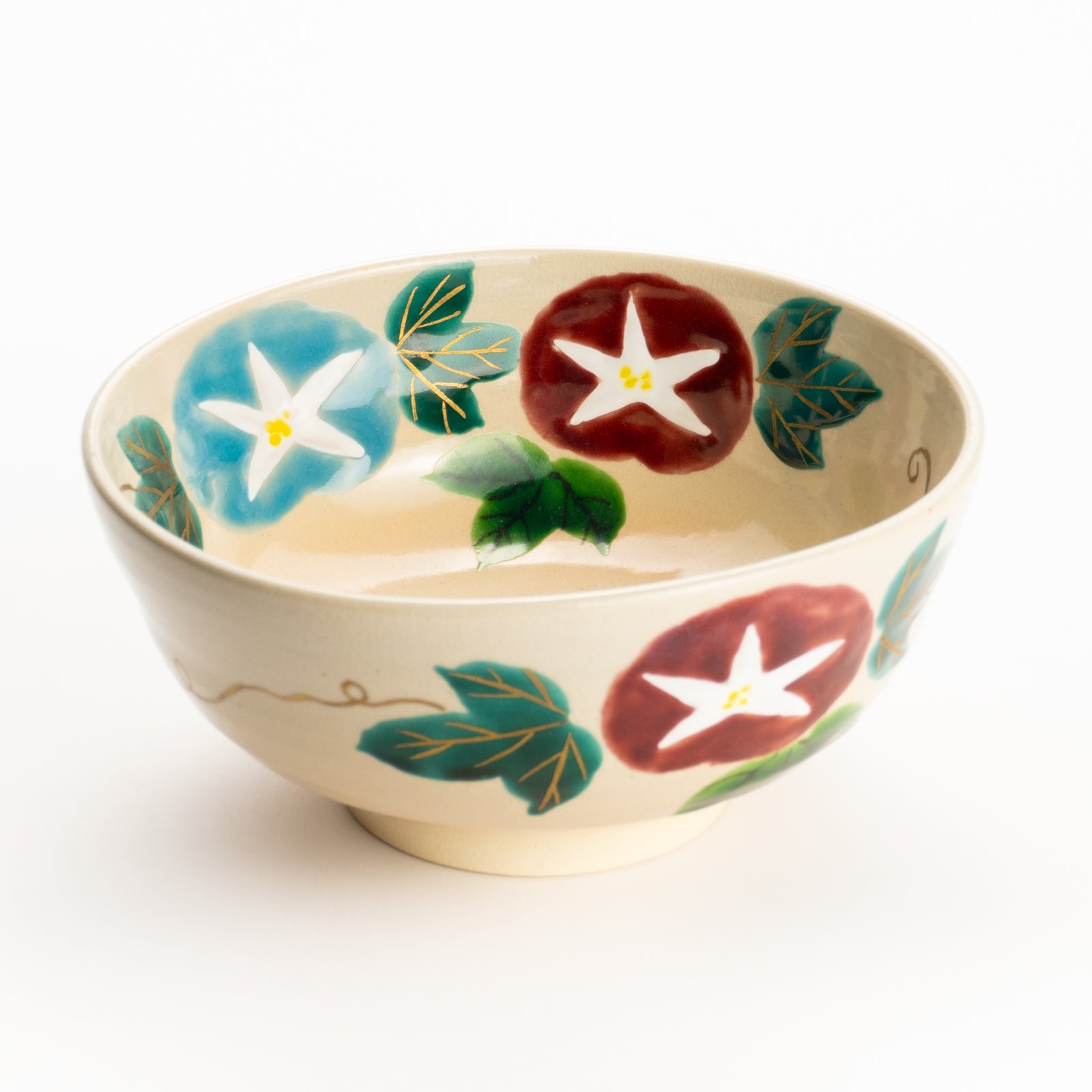 抹茶碗(合)　色絵朝顔　花光山窯 KOTOPOTTER