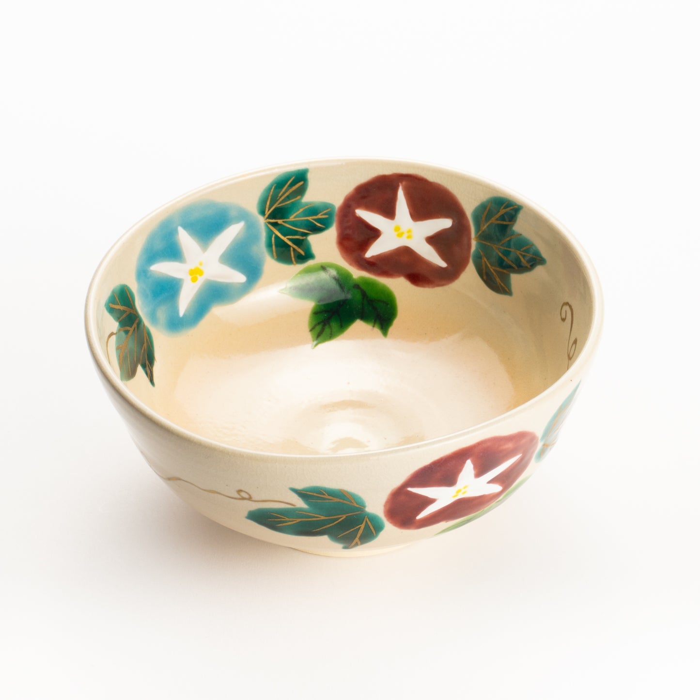 抹茶碗(合)　色絵朝顔　花光山窯 KOTOPOTTER