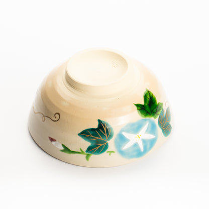 抹茶碗(合)　色絵朝顔　花光山窯 KOTOPOTTER