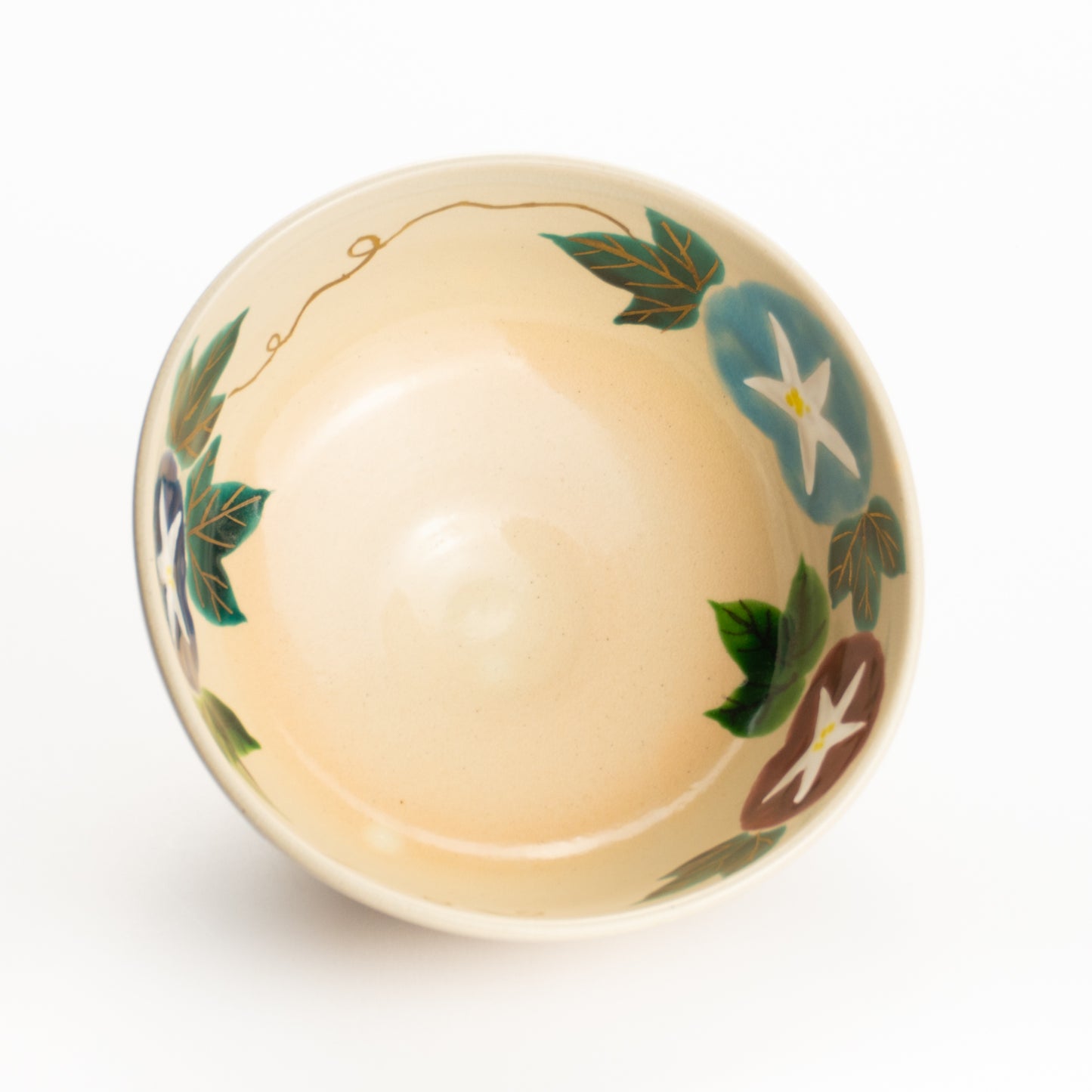 抹茶碗(合)　色絵朝顔　花光山窯 KOTOPOTTER