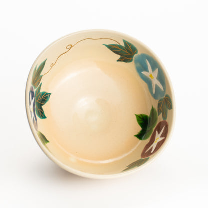 抹茶碗(合)　色絵朝顔　花光山窯 KOTOPOTTER