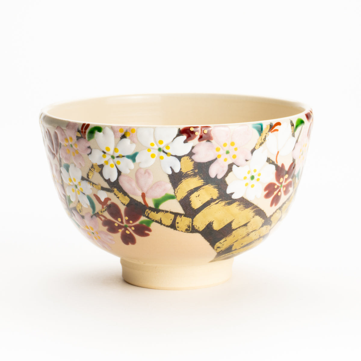抹茶碗　色絵桜　花光山窯 KOTOPOTTER