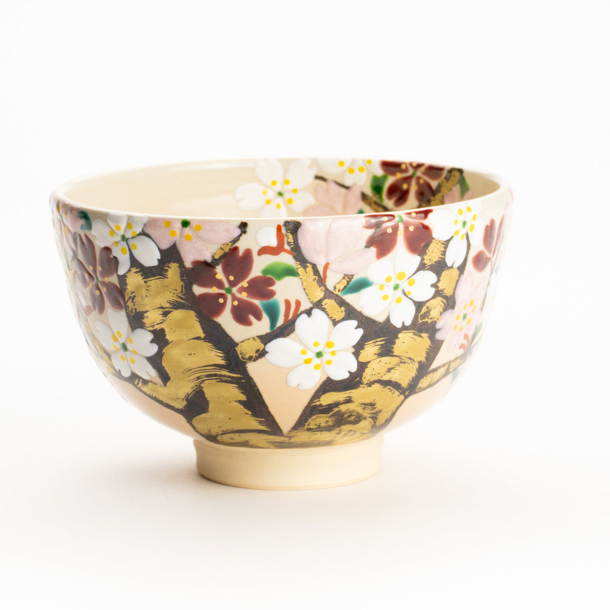 抹茶碗　色絵桜　花光山窯 KOTOPOTTER